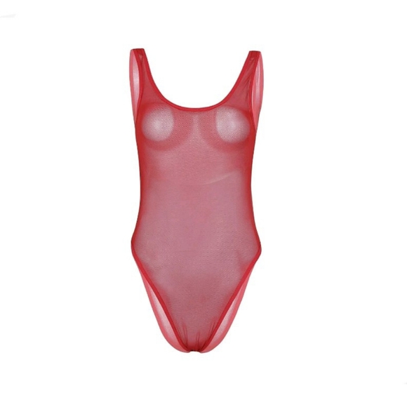 🆕 Women High Cut Bodysuit Leotard Purple Pink Red One Size - Picture 14 of 16